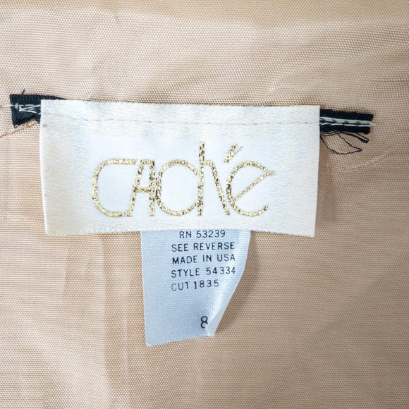 Vintage 80s 8 Formal Skirt Suit Dress Set Gold - Picture 13 of 15